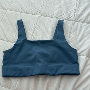 GIRLFRIEND COLLECTIVE Tommy Cropped Bra in Blue Size S